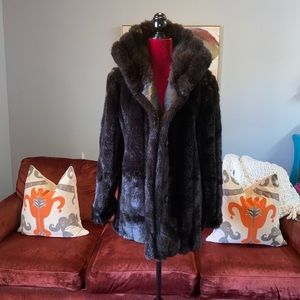 Vintage Vegan Fur Coat